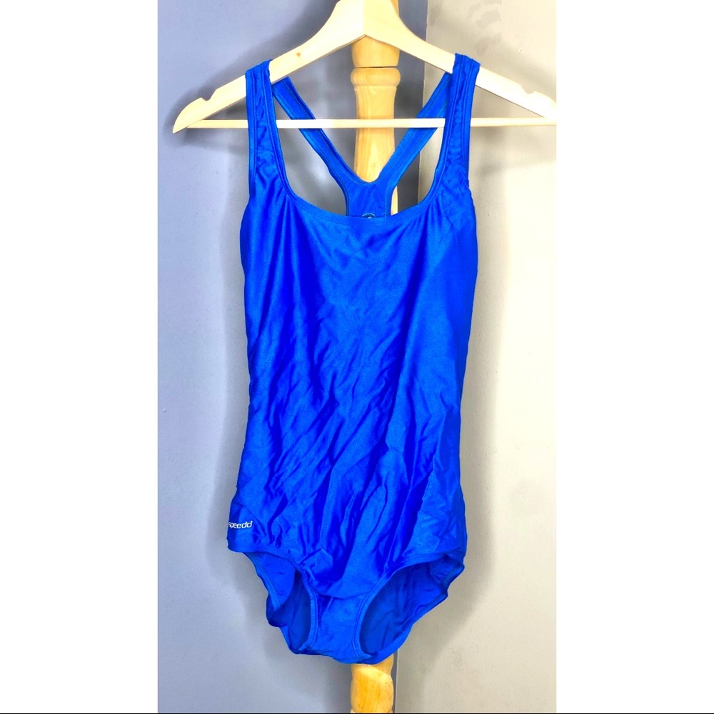 Blue Speedo swimsuit size 12